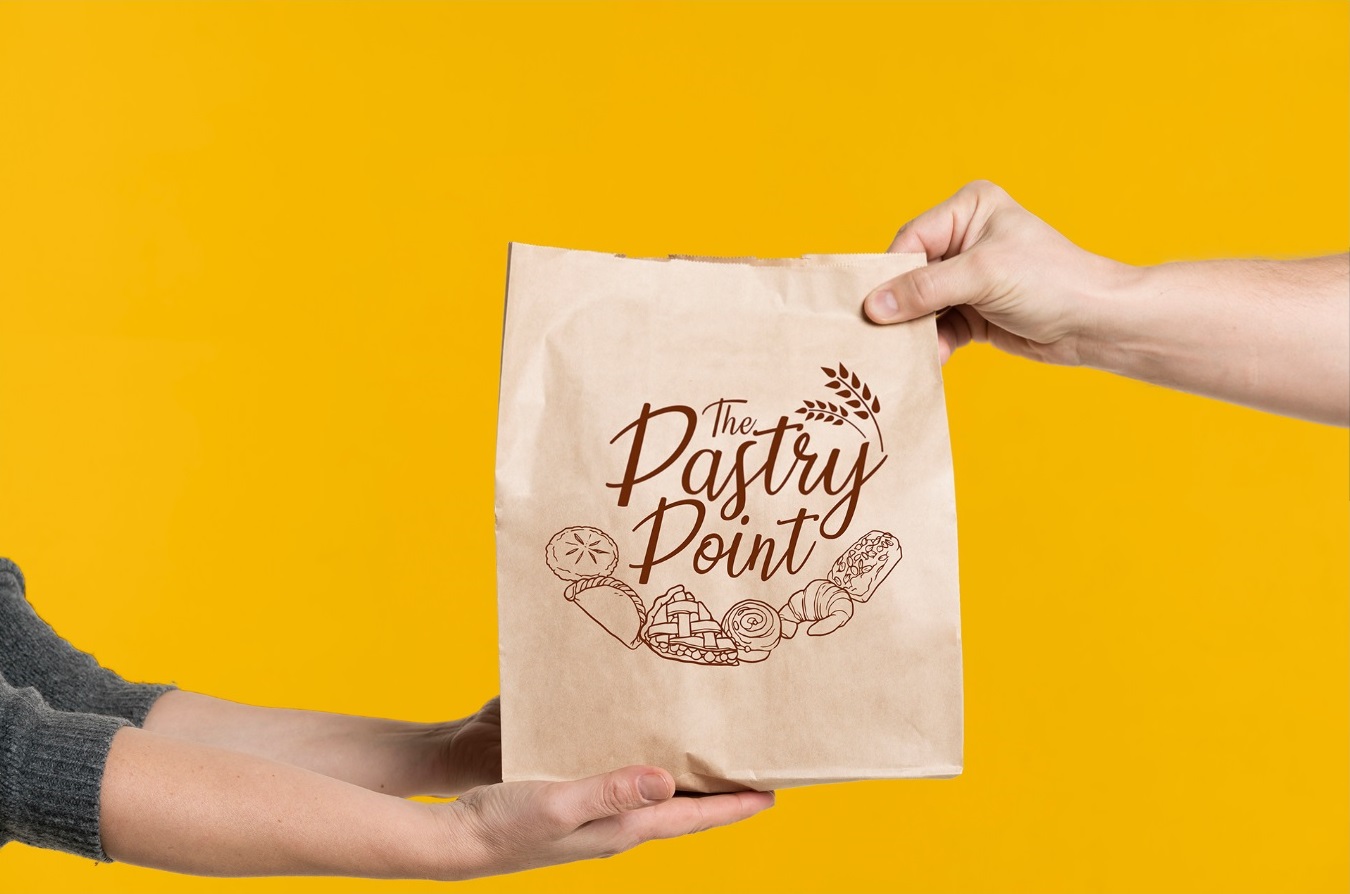 cateringové papírové tašky Kraft bez uch