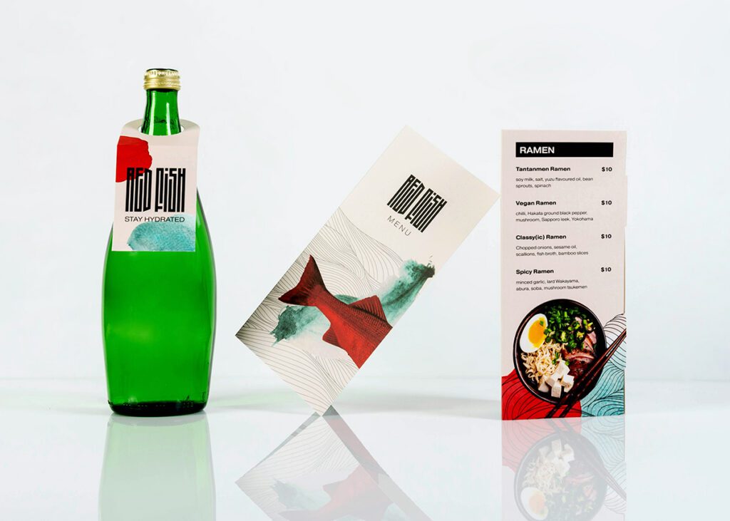 tiskoviny pro gastronomii - letáky, jídelní lístky, etikety na lahve