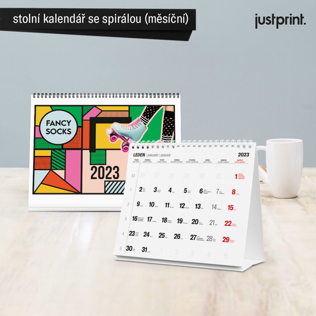 Stolní kalendář se spirálou (měsíční)