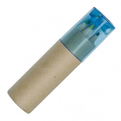 Dřevěné pastelky 6 barev v recyklované krabičce