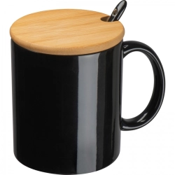 Keramický hrnek s lžičkou 300 ml