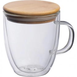Skleněný hrnek s víčkem 350 ml