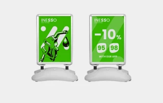 Exteriérový reklamní poutač s potiskem