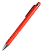Kovové kuličkové pero se stylusem s dekorací na těle