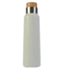 Nerezová bílá termoska s dřevěným uzávěrem 500 ml