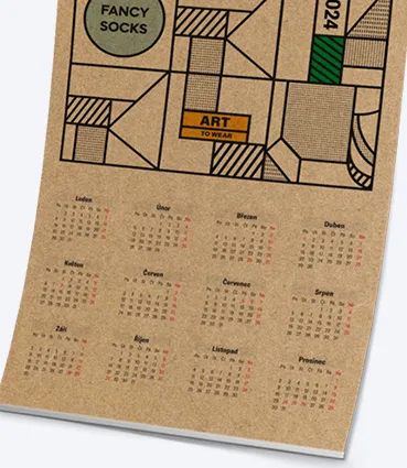 Nástěnný kalendář s lištou
