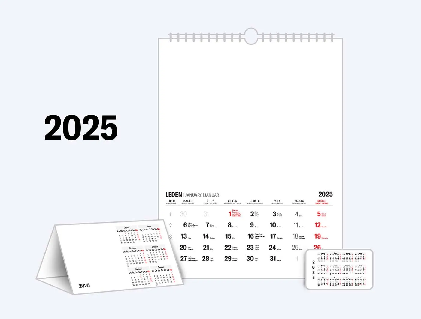 Kalendária 2025 ke stažení