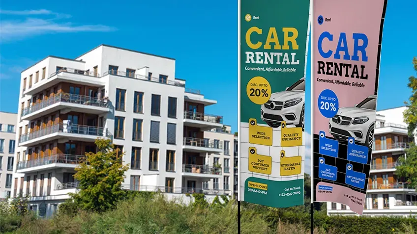 Reklamní vlajky – Viditelnost za všech podmínek
