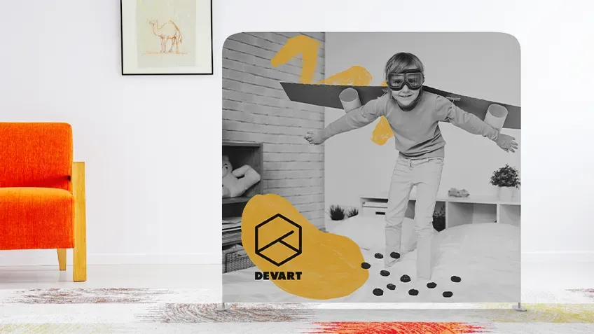 Působivá, personalizovaná látková stěna