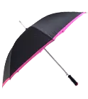 Automatický černý deštník s barevným lemováním online tisk
