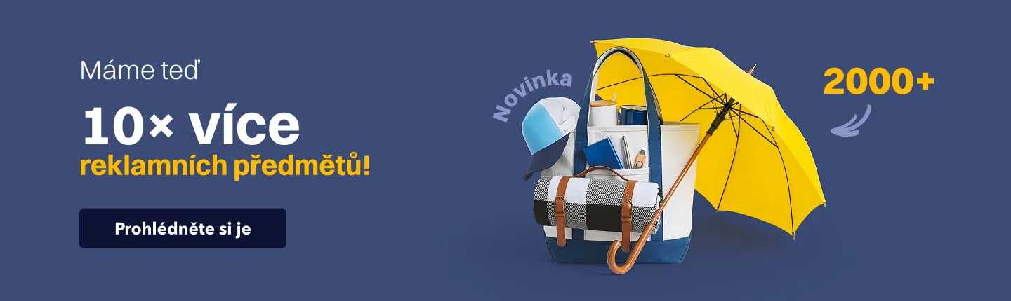 10× více reklamních předmětů!