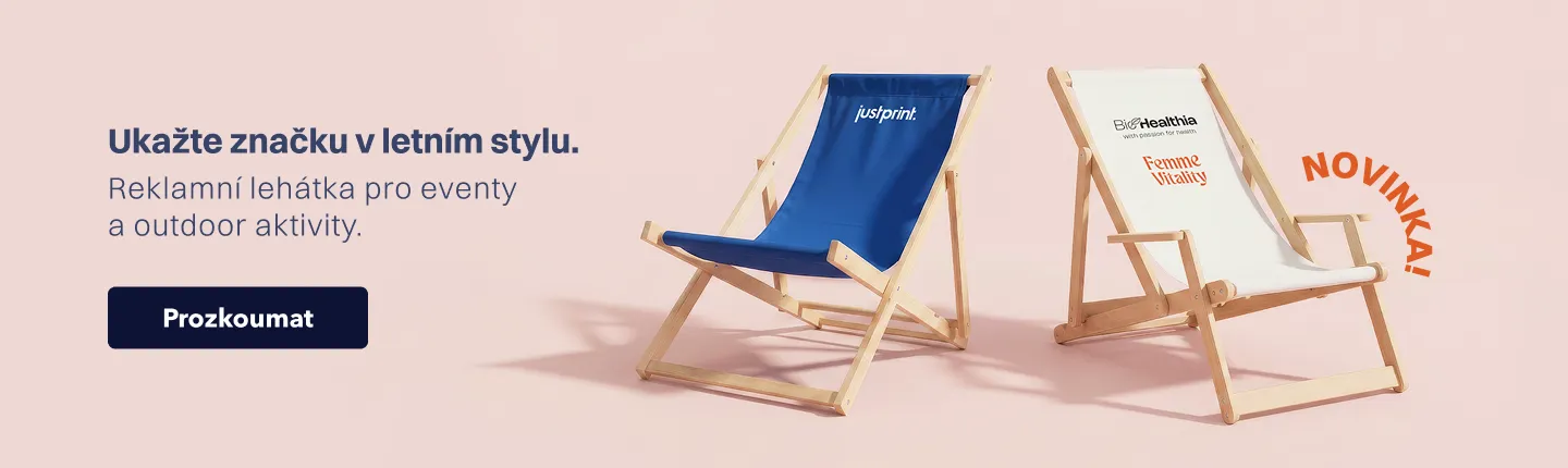 Reklamní lehátka pro eventy a outdoor aktivity.