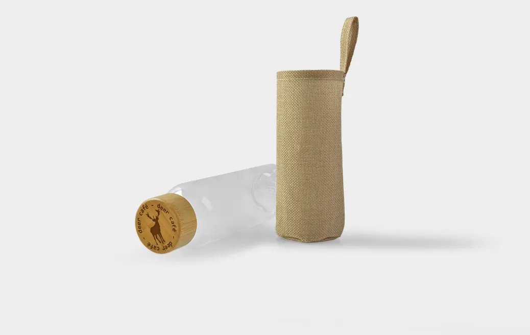 Skleněná láhev s jutovým obalem 500 ml